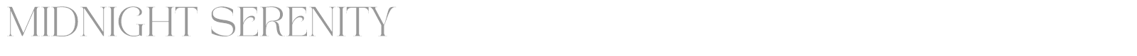Midnight Serenity font preview